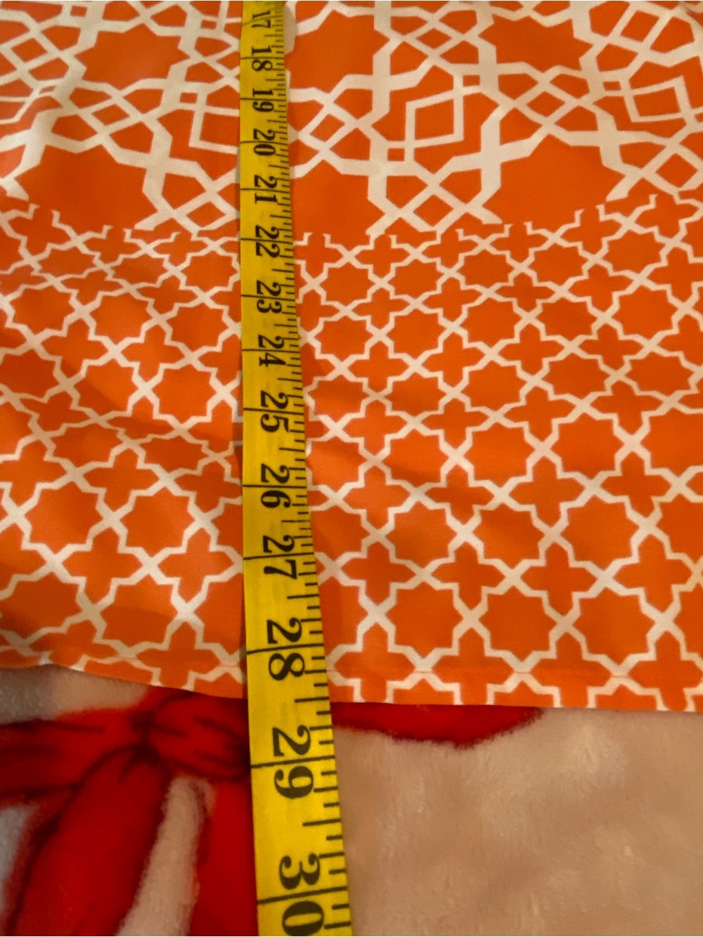 Ruby Rd. Orange and White Geometric Top - Picture 8 of 11